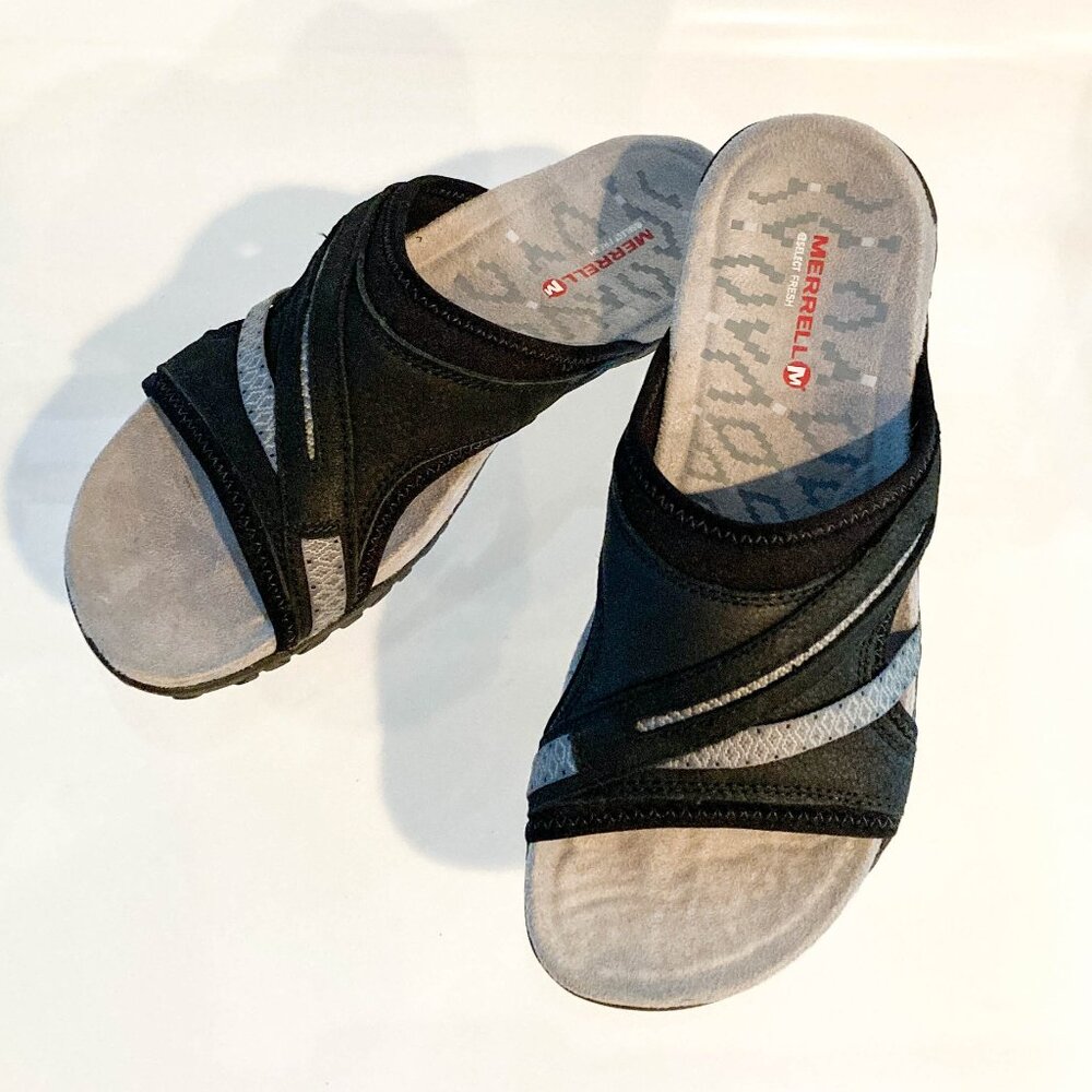 New! Merrell Black Terran Slide II Comfort Sandals - Size 7M